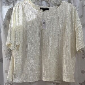 Banana Republic Textured Cream Blouse